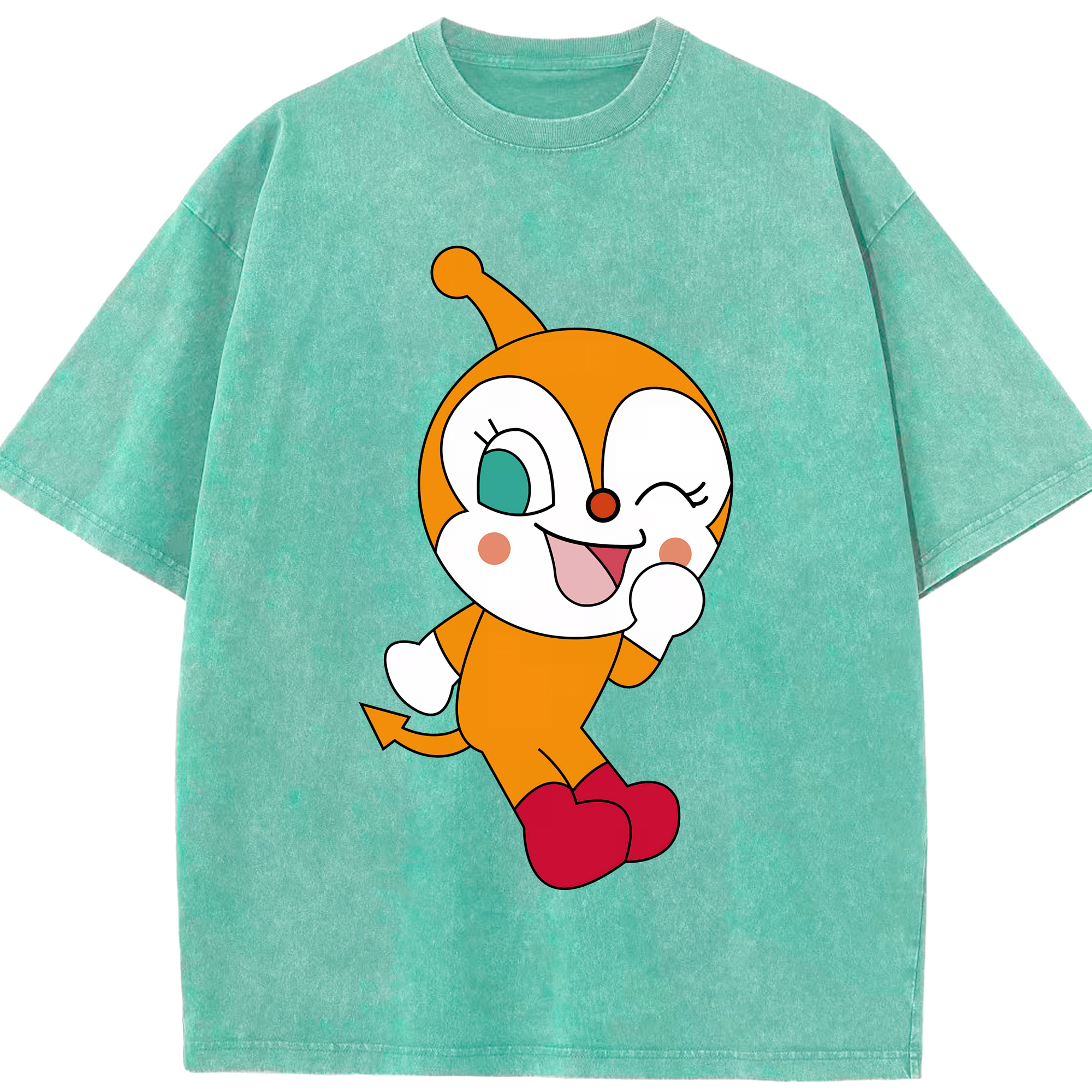 （画像用） アンパンマン Anpanman 綿100% ヴィンテージ風 半袖Tシャツ（フロントプリント）